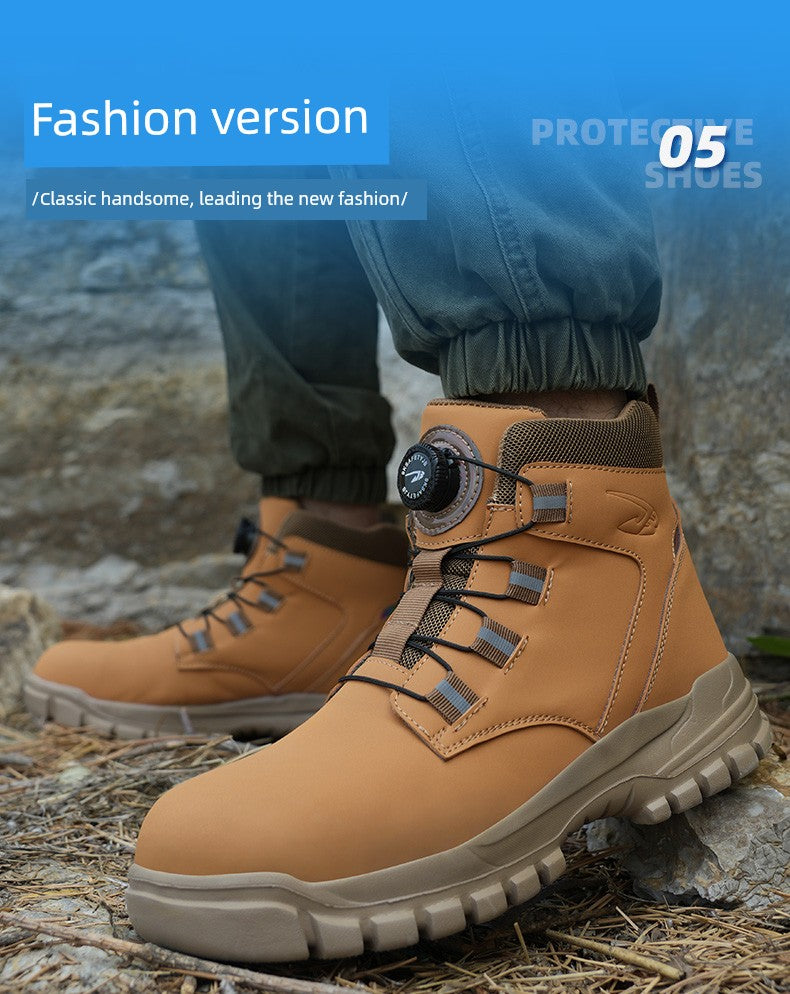 Soft Attack Shield and Anti-Stab Wear Steel Plate Construction Site Labor Protection Shoes