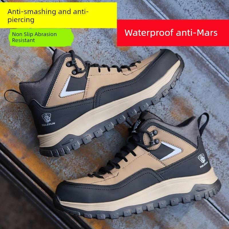 Soft Attack Shield and Anti-Stab Wear Steel Plate Construction Site Labor Protection Shoes