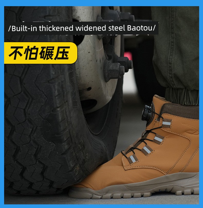 Soft Attack Shield and Anti-Stab Wear Steel Plate Construction Site Labor Protection Shoes