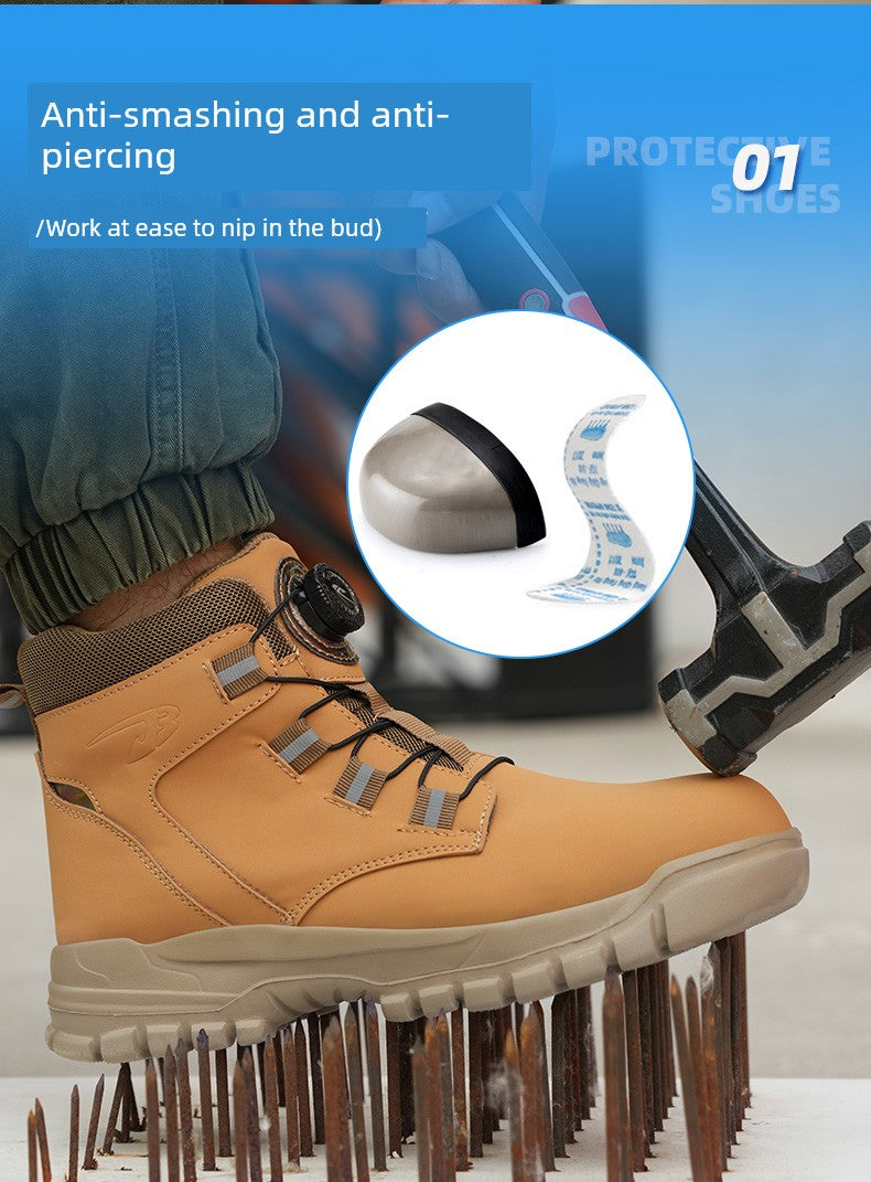 Soft Attack Shield and Anti-Stab Wear Steel Plate Construction Site Labor Protection Shoes
