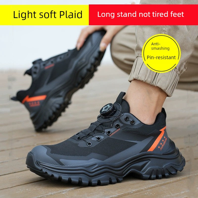 Soft Attack Shield and Anti-Stab Wear Steel Plate Construction Site Labor Protection Shoes