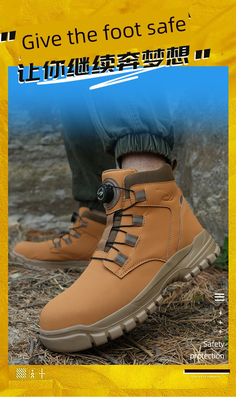 Soft Attack Shield and Anti-Stab Wear Steel Plate Construction Site Labor Protection Shoes