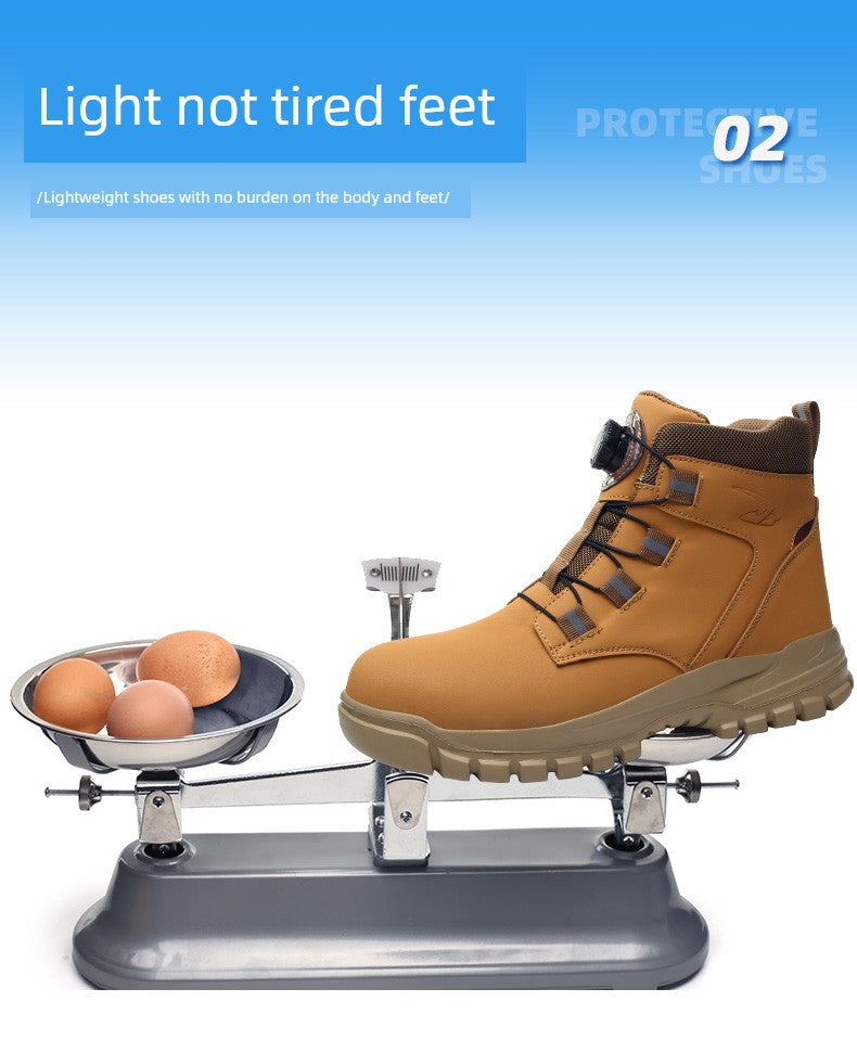 Soft Attack Shield and Anti-Stab Wear Steel Plate Construction Site Labor Protection Shoes