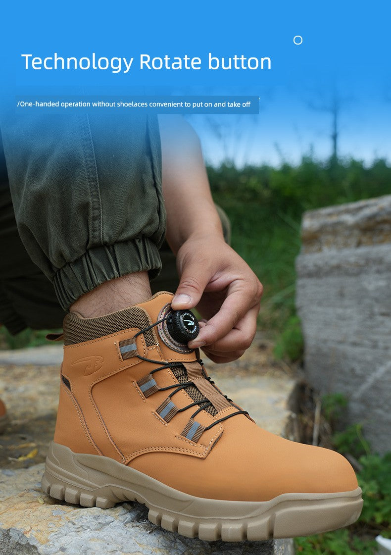 Soft Attack Shield and Anti-Stab Wear Steel Plate Construction Site Labor Protection Shoes