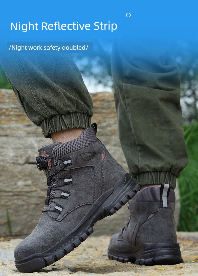 Soft Attack Shield and Anti-Stab Wear Steel Plate Construction Site Labor Protection Shoes