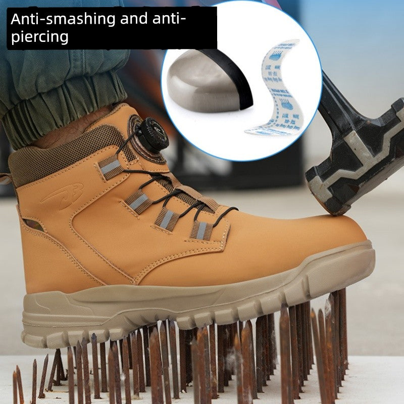 Soft Attack Shield and Anti-Stab Wear Steel Plate Construction Site Labor Protection Shoes