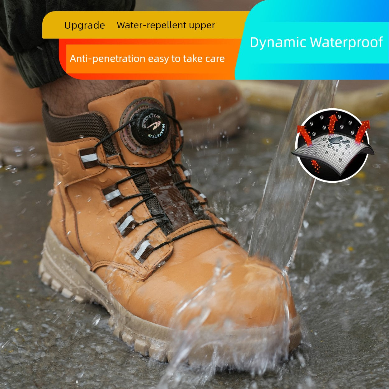 Soft Attack Shield and Anti-Stab Wear Steel Plate Construction Site Labor Protection Shoes