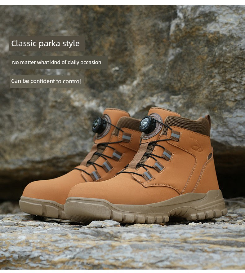 Soft Attack Shield and Anti-Stab Wear Steel Plate Construction Site Labor Protection Shoes