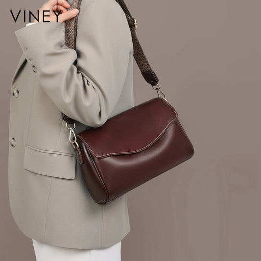 Viney Summer Large-Capacity Leather Shoulder Messenger Bag