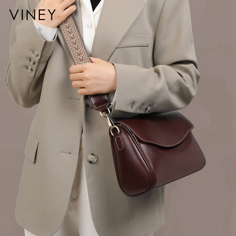 Viney Summer Large-Capacity Leather Shoulder Messenger Bag