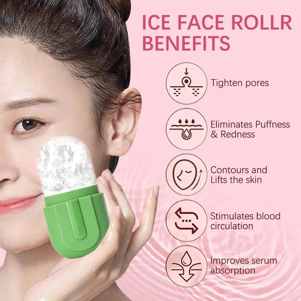 Silicone Ice Roller for Face Beauty Skin Care Tools Face Lifting Contouring Facial Massager Reusable Ice Cube Trays